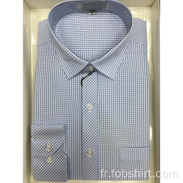 Chemise business teint en fil